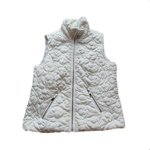 white quilted vest coat by Christopher & banks